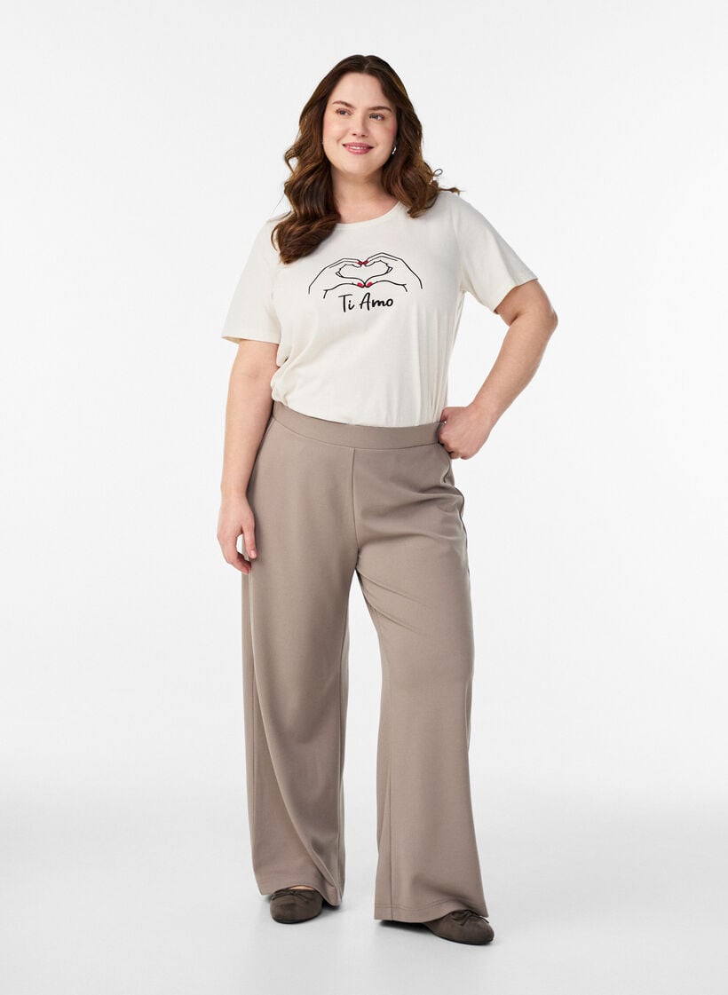 T-shirt imprim&eacute;, Blanc, Model image number 1