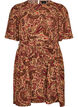 Robe &agrave; imprim&eacute; cachemire et ceinture &agrave; nouer, Marron, Packshot image number 0