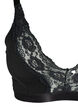Bralette van katoen met kant, Zwart, Packshot image number 2