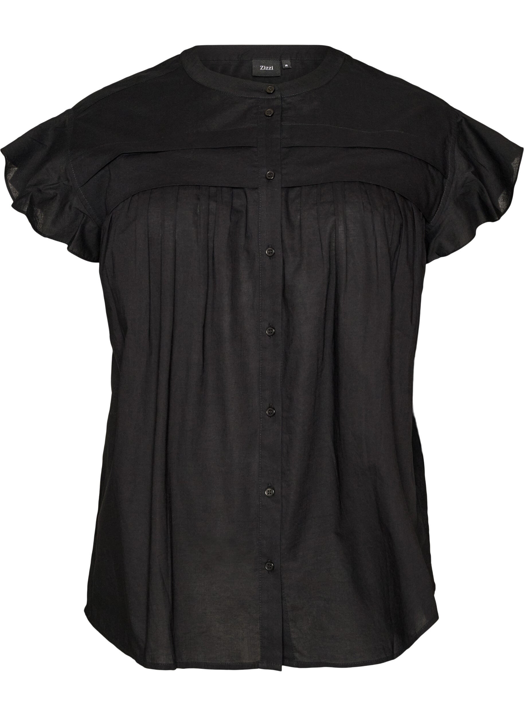Mouwloze A-lijn katoenen blouseshirt