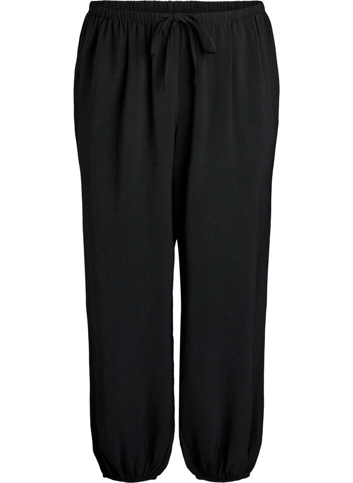 Ballonbroek met hoge taille, Zwart, Packshot image number 0