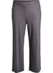 Gecropt geruite broek met wijde pijpen, Grijs, Packshot image number 0