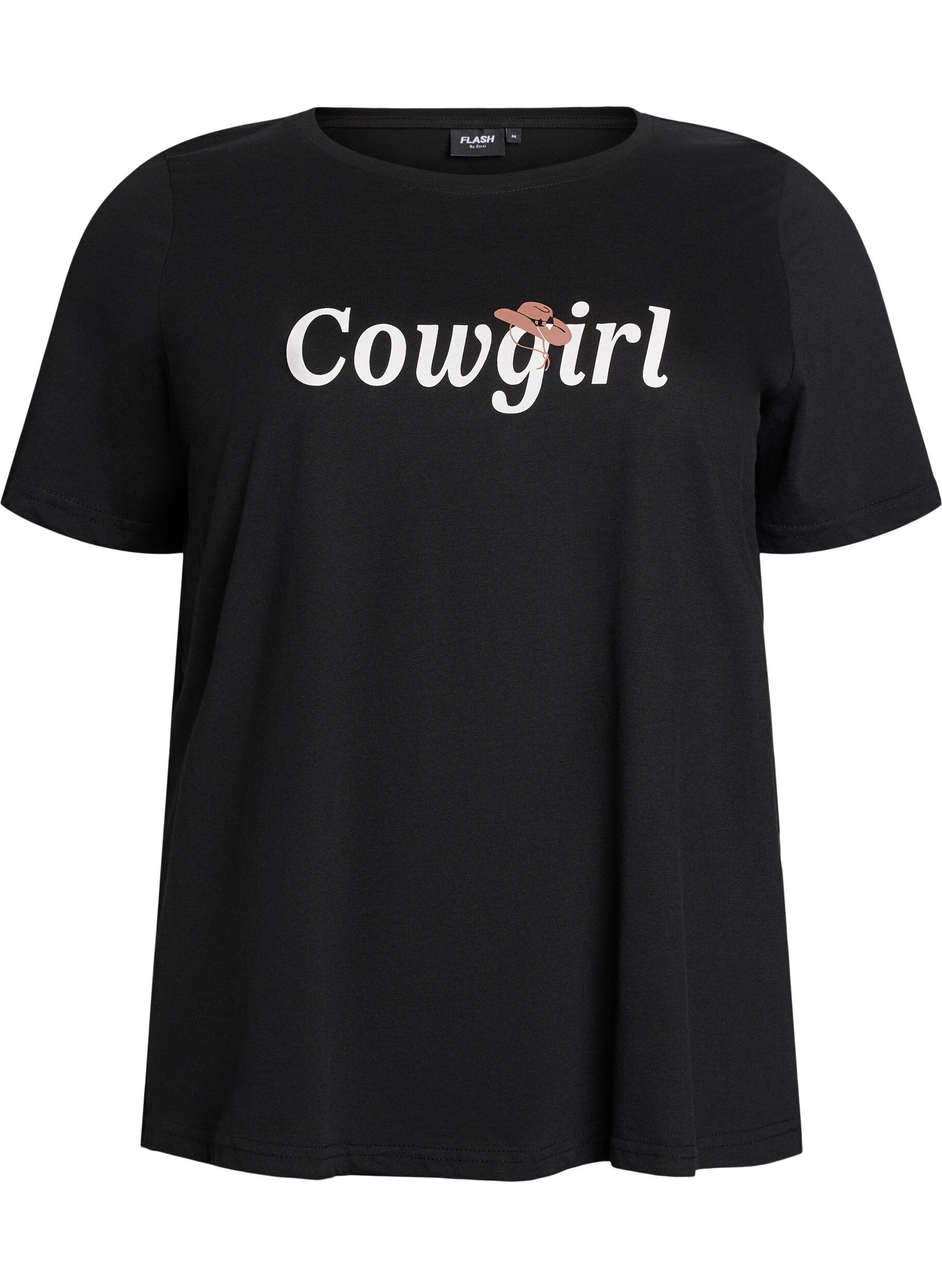 ZizziFLASH - T-shirt met print, Zwart, Packshot image number 0