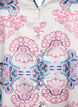 Blouse met satijn-look en paisleyprint met 3/4 mouwen, Blauw, Packshot image number 2