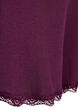 Lichte nachtshorts met ribde structuur en kanten afwerking, Donker Bordeaux, Packshot image number 3