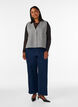 V-hals gilet met knopen, Grijs, Model image number 1