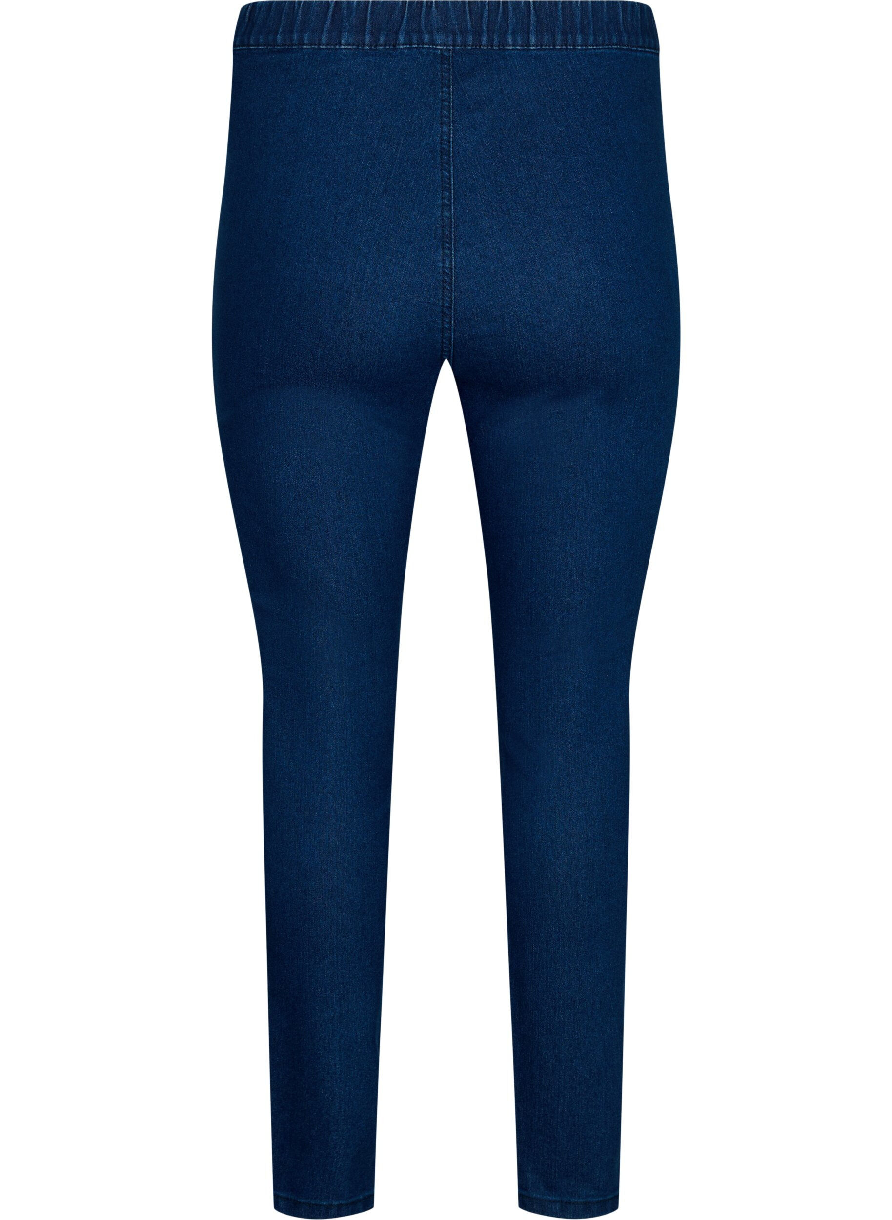 ZizziFLASH - Nauwsluitende jeggings met hoge taille, Blue denim, Packshot image number 1