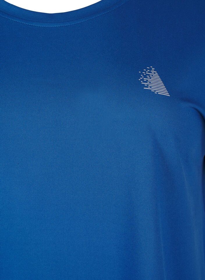 Effen gekleurd T-shirt voor sporten, Blauw, Packshot image number 2