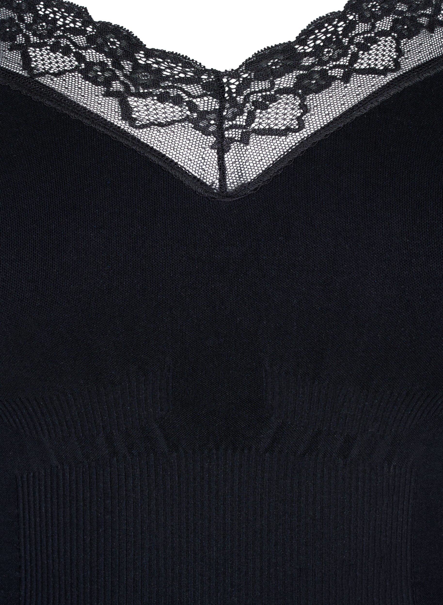 ZizziShapewear bodystocking met veters, Zwart, Packshot image number 3