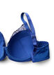 Bh met gewatteerde cups en geborduurde mesh, Blauw, Packshot image number 3