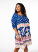 Strandjurk van viscose met print, Blauw, Model image number 0