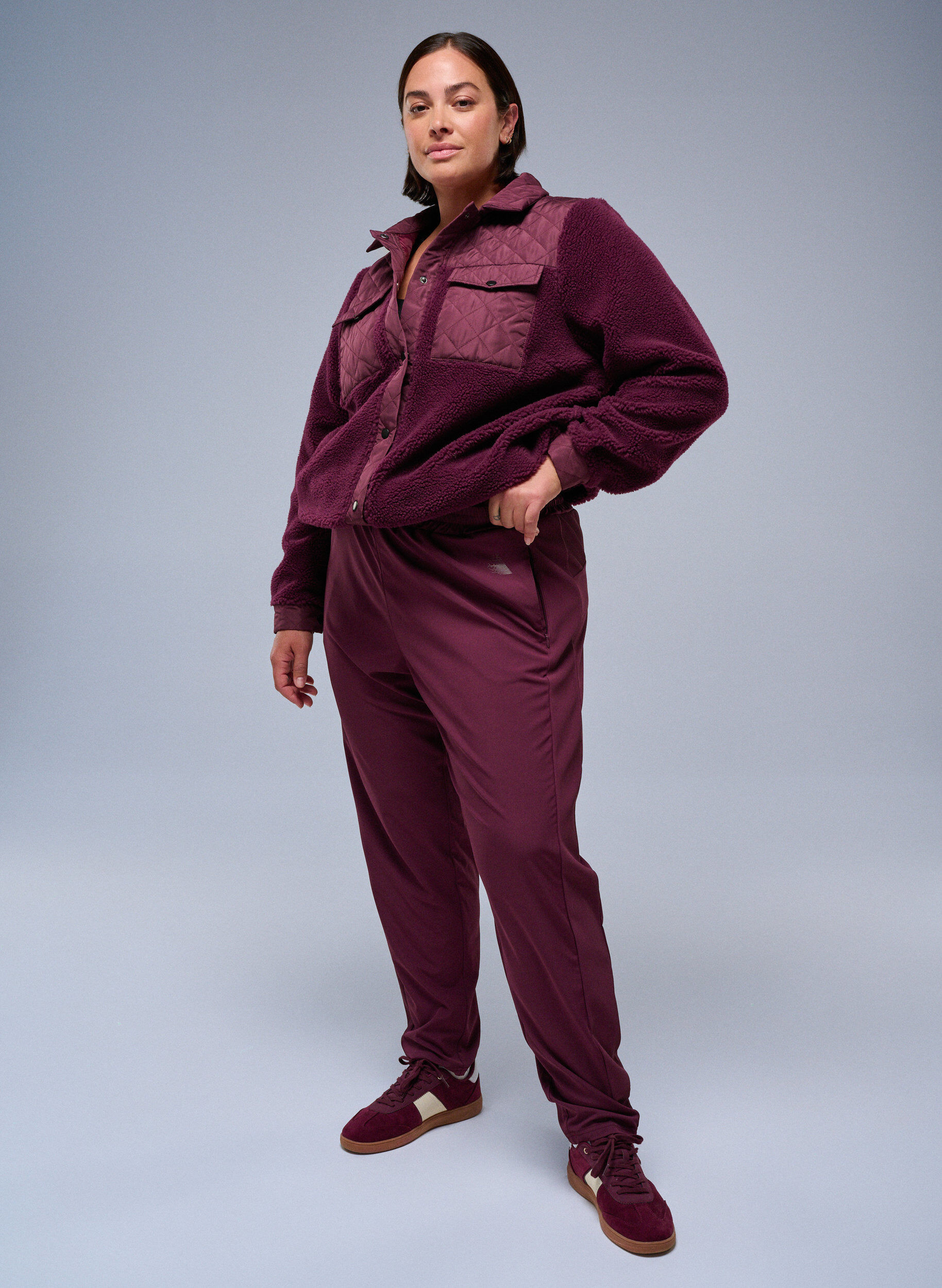 ZizziLichte trainingsbroek met zakken, Rood, Image image number 0