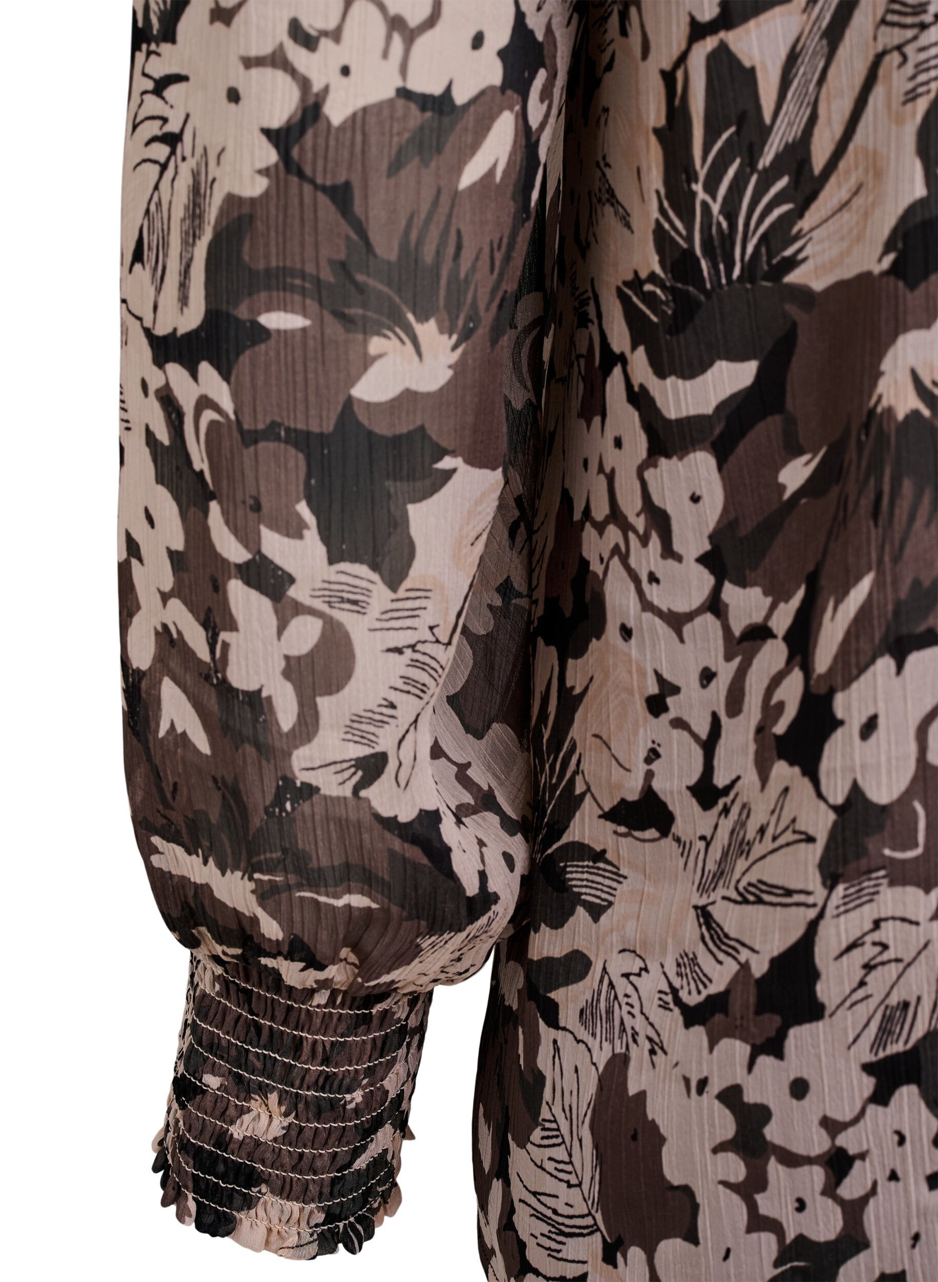 ZizziBlouse met bloemenprint, Zwart, Packshot image number 3