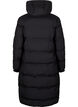 Lange puffer winterjas met capuchon, Zwart, Packshot image number 1