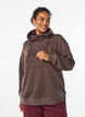 Sweatshirt met hoge kraag en zakken, Bruin, Model image number 0
