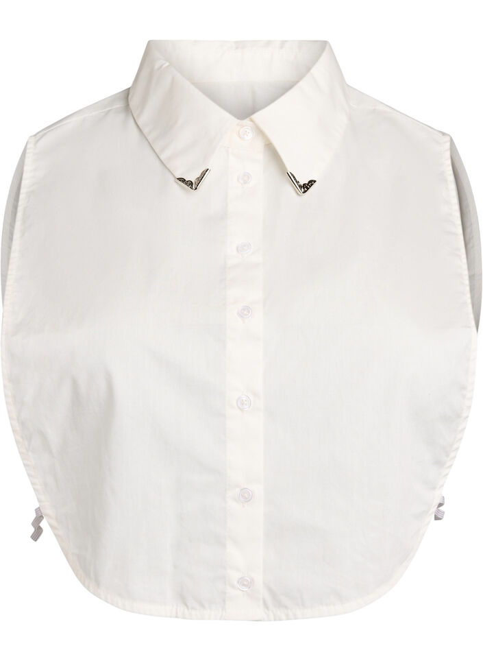 Kraag met metalen tips, Wit, Packshot image number 0