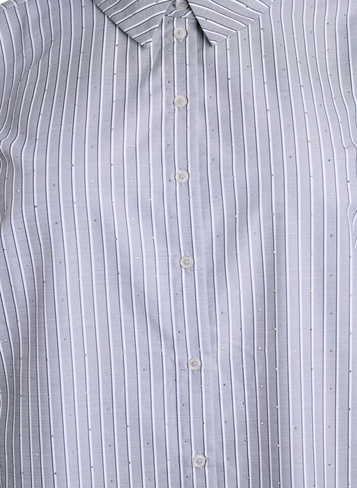 Gestreept shirt met studs, Zwart, Packshot image number 2