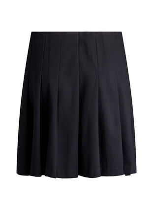 ZizziKorte geplooide rok met elastische tailleband, Zwart, Packshot image number 1