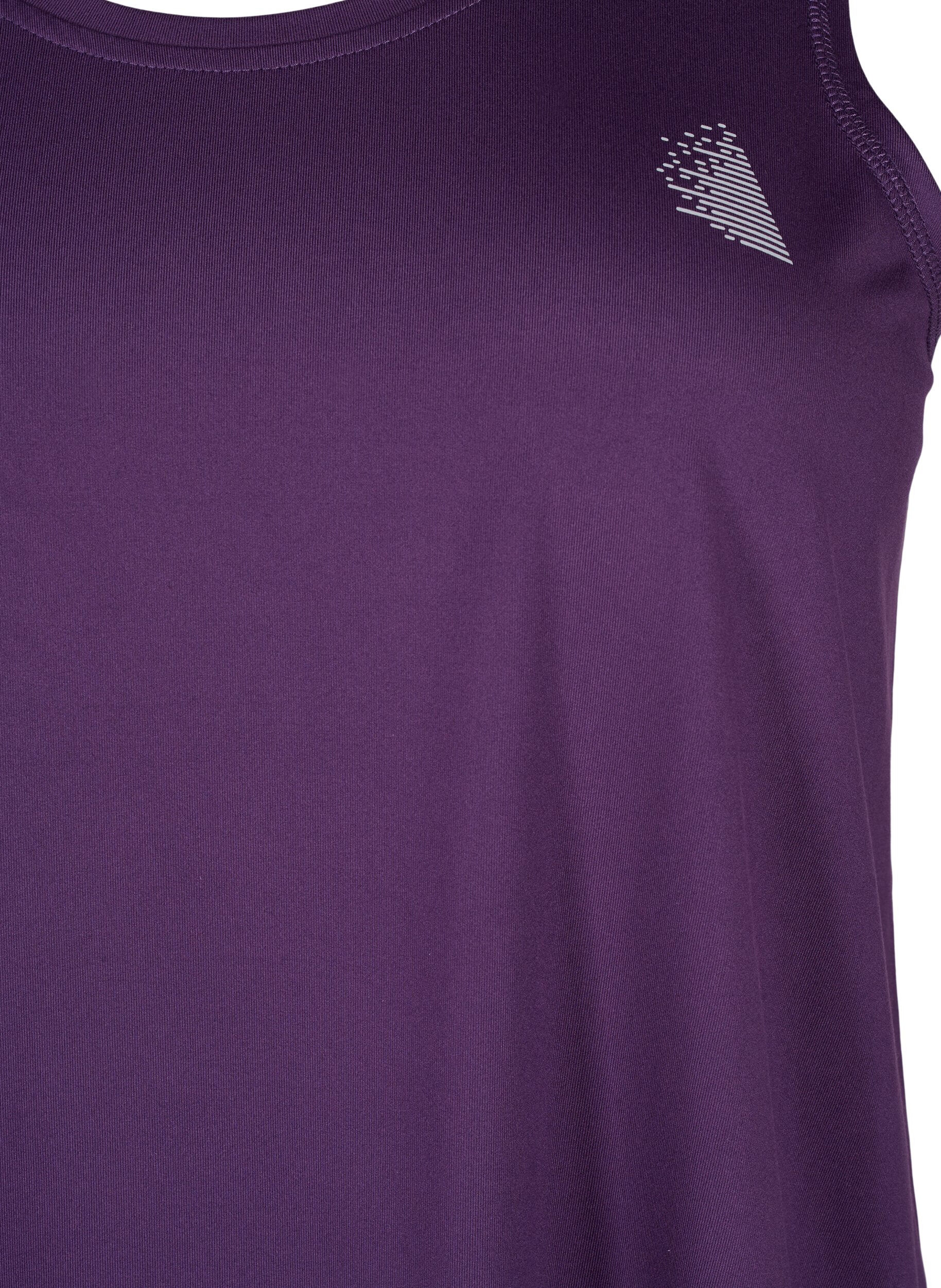 ZizziTrainingstop met ronde halslijn, Purple Pennant, Packshot image number 2