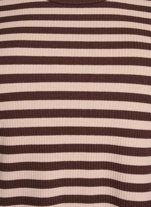 ZizziGestreepte blouse met lange mouwen, Chocolate M. Stripe, Packshot image number 2