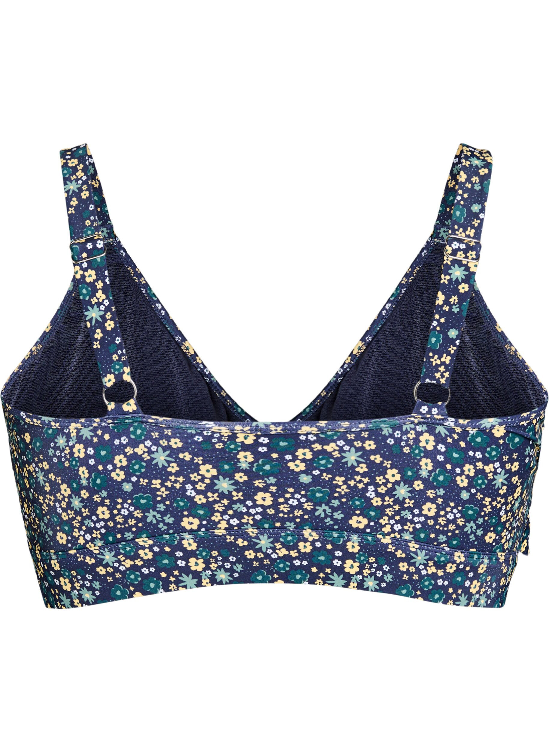 ZizziBloemen bikinitop met ruches, Blauw, Packshot image number 1