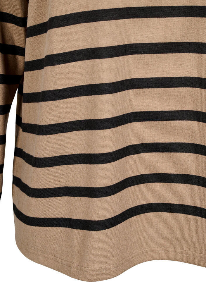 Blouse met een hoge hals en lange mouwen, Beige, Packshot image number 3