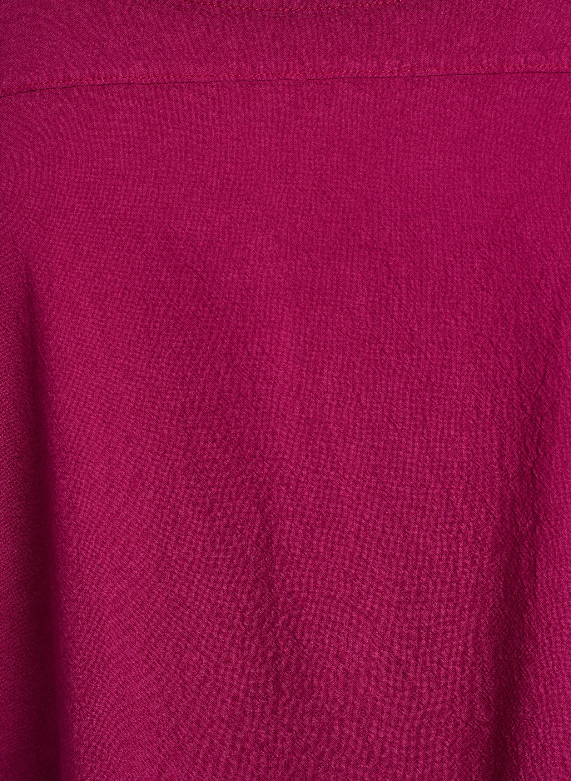 ZizziKatoenen jurk met korte mouwen, Rood, Packshot image number 2