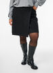 Wikkel mini rok met knoopdetails, Zwart, Model image number 3