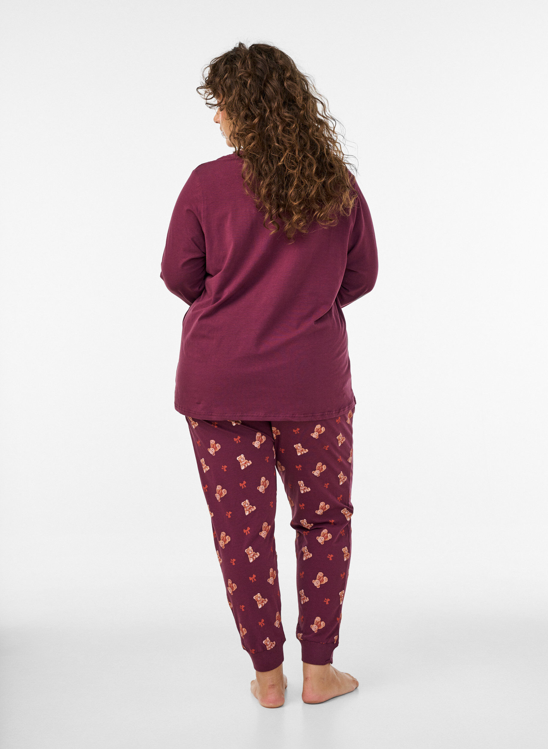 ZizziBedrukte pyjamabroek, Rood, Model image number 2