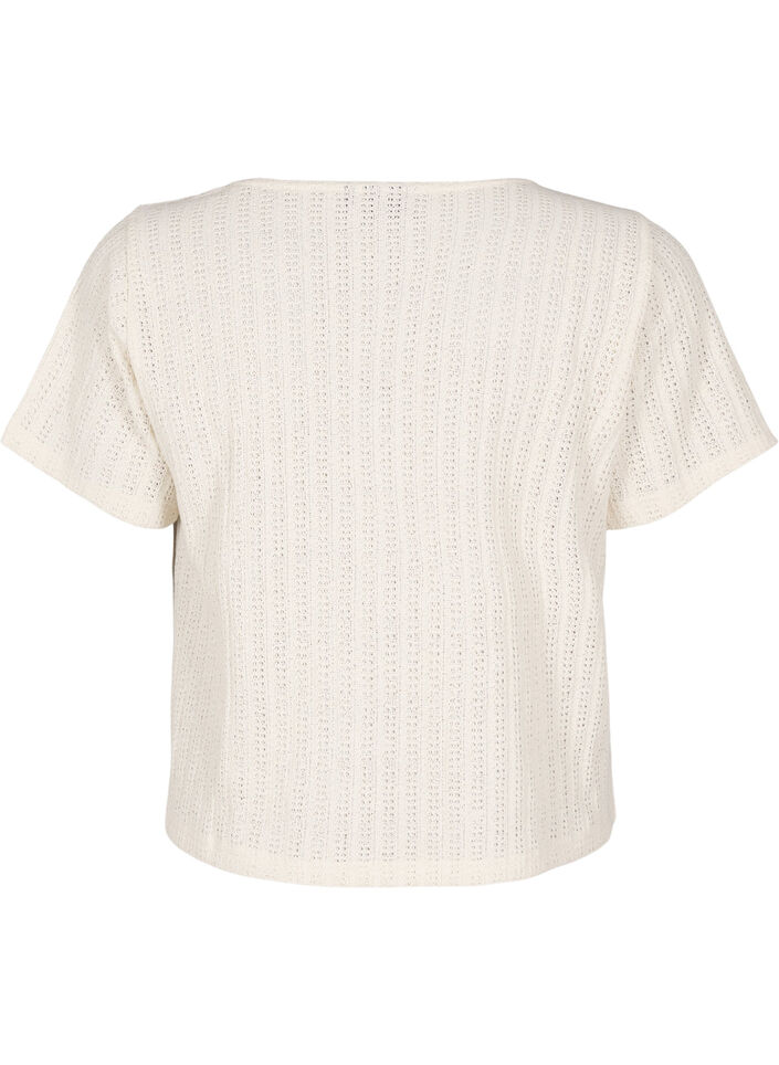 Cardigan met korte mouwen, Buttercream, Packshot