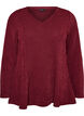 Jersey blouse met een geribde textuur en een A-lijn pasvorm, Rood, Packshot image number 0