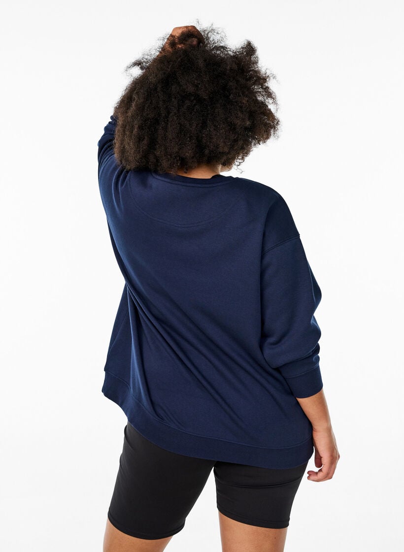 Sportief sweatshirt met print, Night Sky, Model