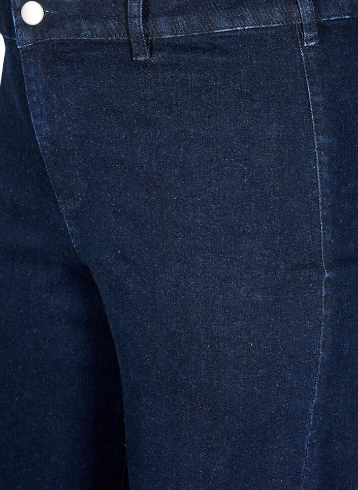 Jeans met hoge taille en wijde pijpen, Blauw, Packshot image number 2