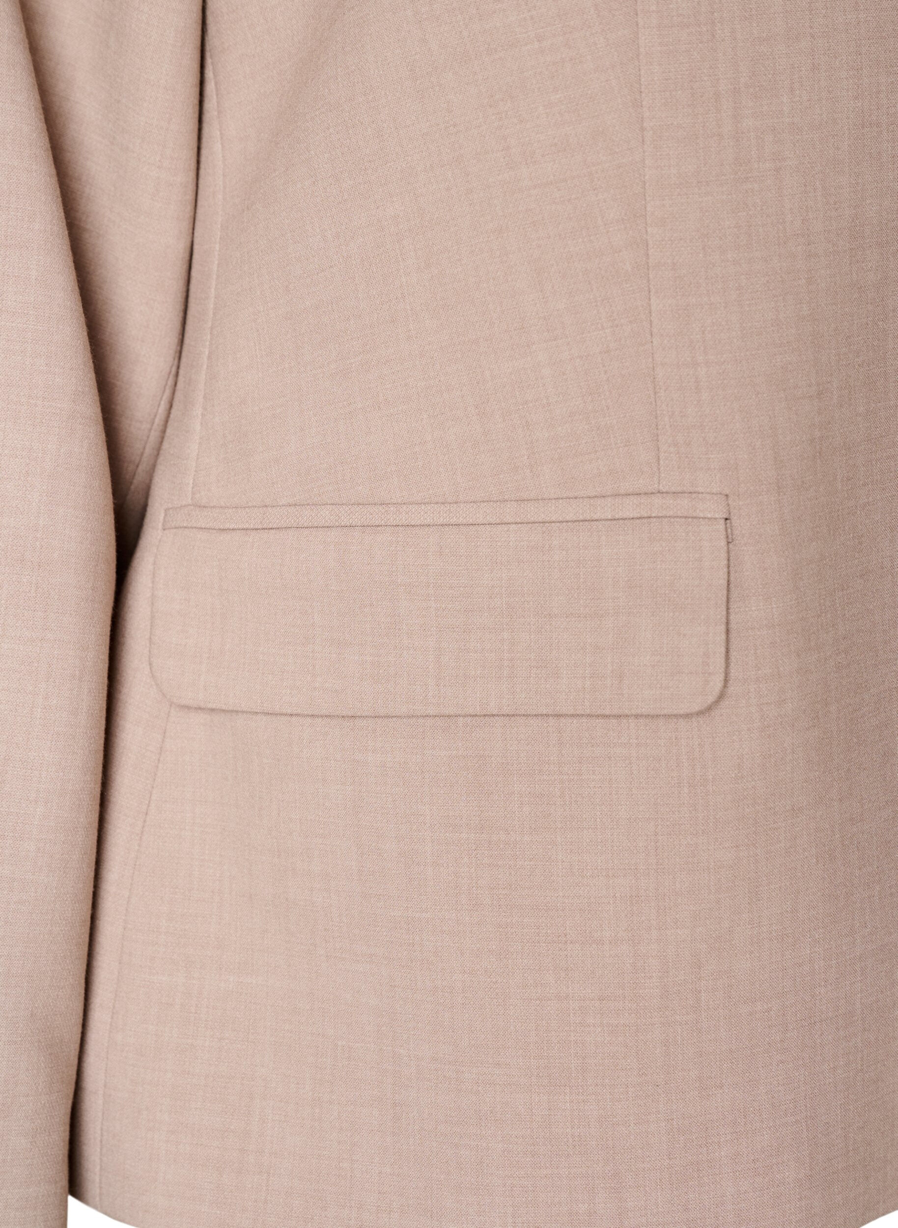 ZizziKlassieke blazer met knoopsluiting en zakken, Beige, Packshot image number 3