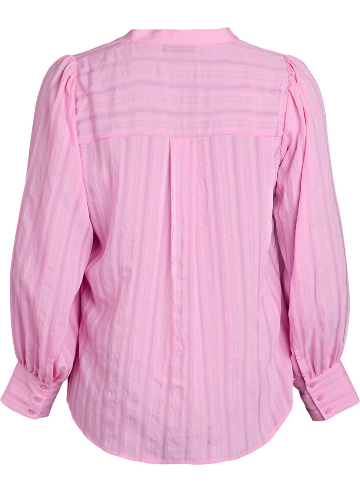 Blouse met verticale strepen, Roze, Packshot image number 1