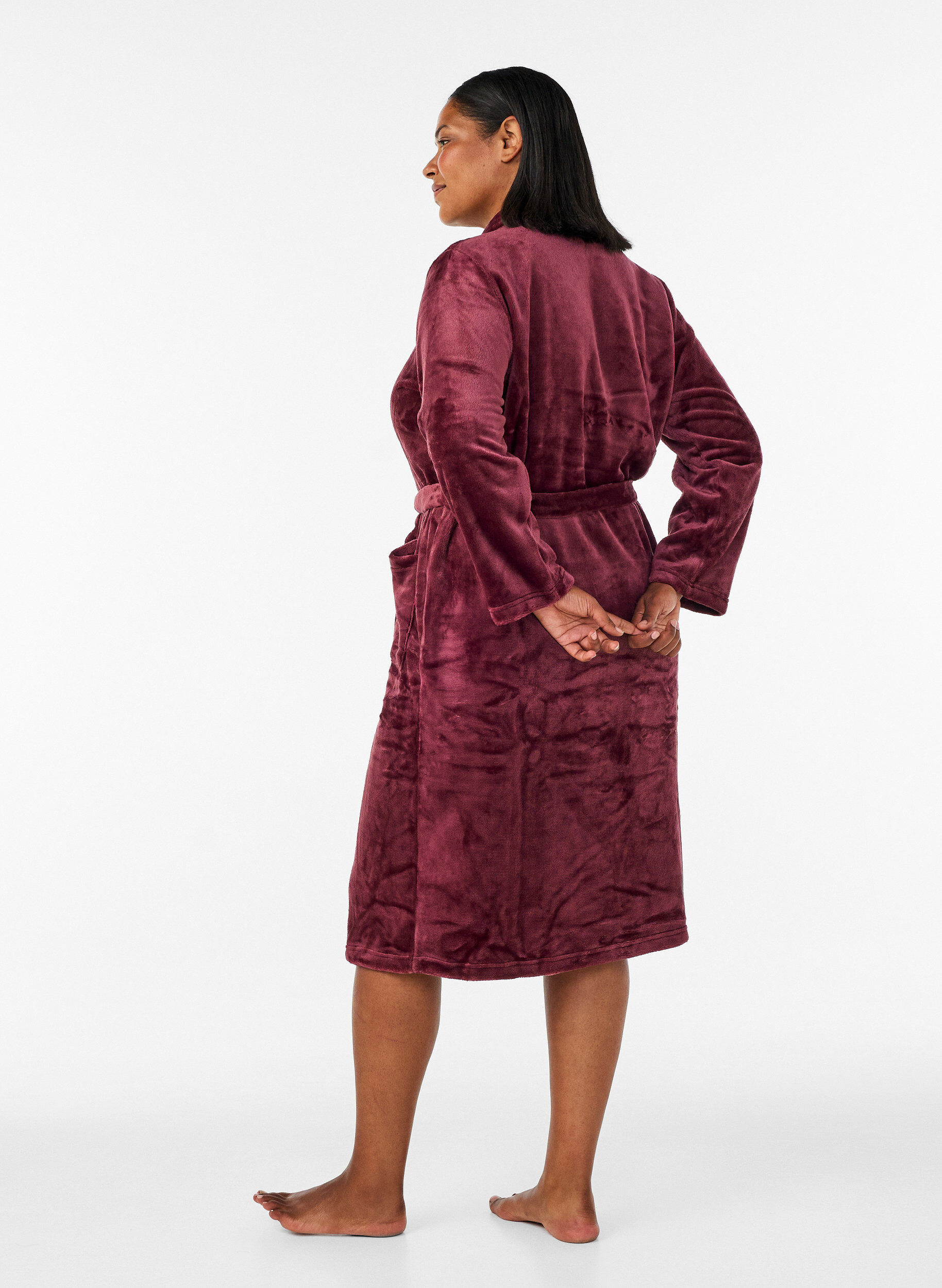 ZizziKamerjas in zachte velour met zakken, Rood, Model image number 1