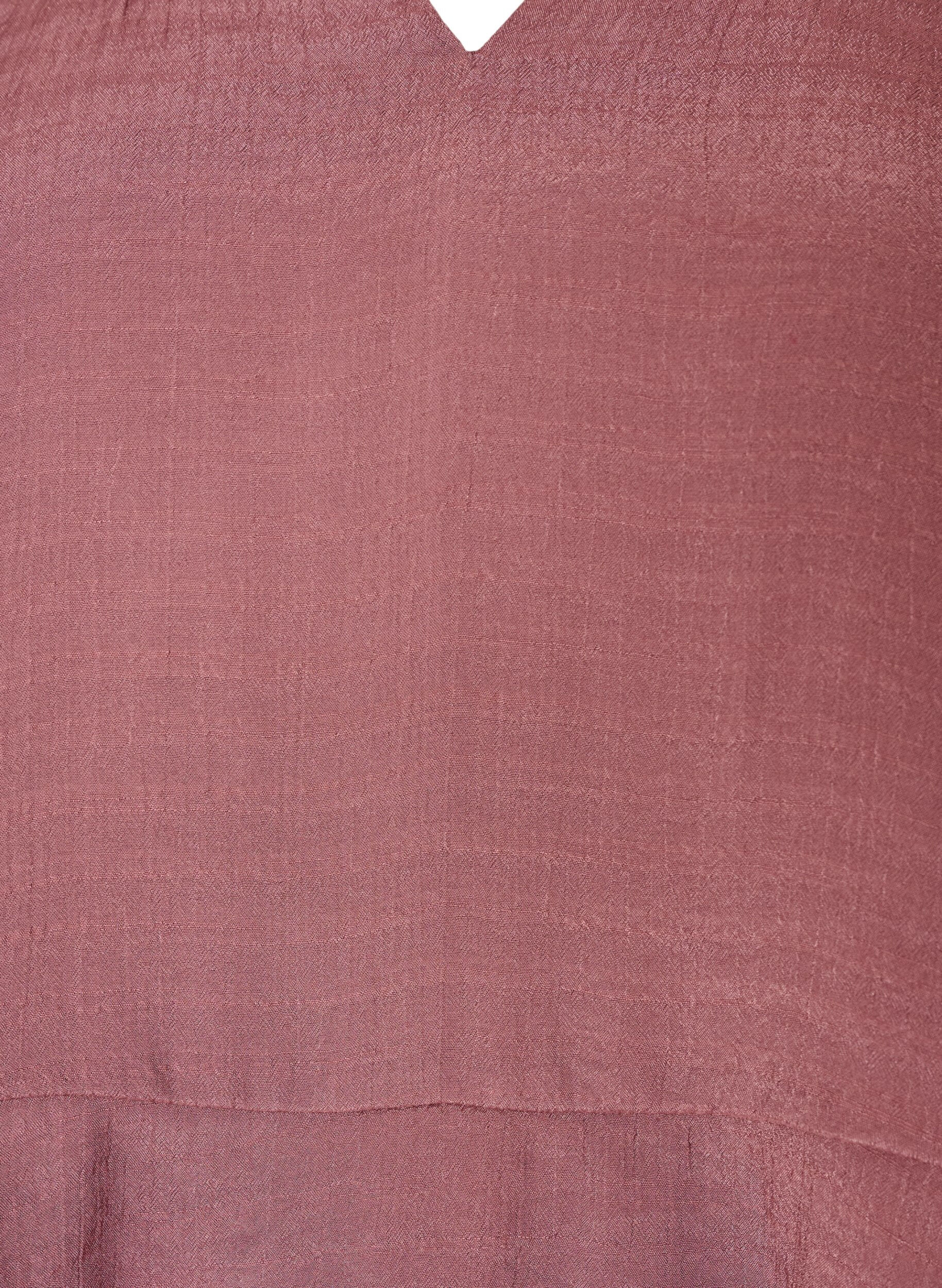 ZizziBlouse met 3/4-mouwen en ruchesdetails, Roze, Packshot image number 2