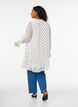 Viscose jurk met ruches en doorschijnende mouwen, Wit, Model image number 2