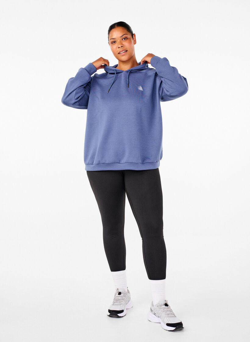 Sportieve hoodie, Vintage Indigo, Model image number 2