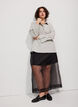 Jupe longue fa&ccedil;on organza, Noir, Model image number 1