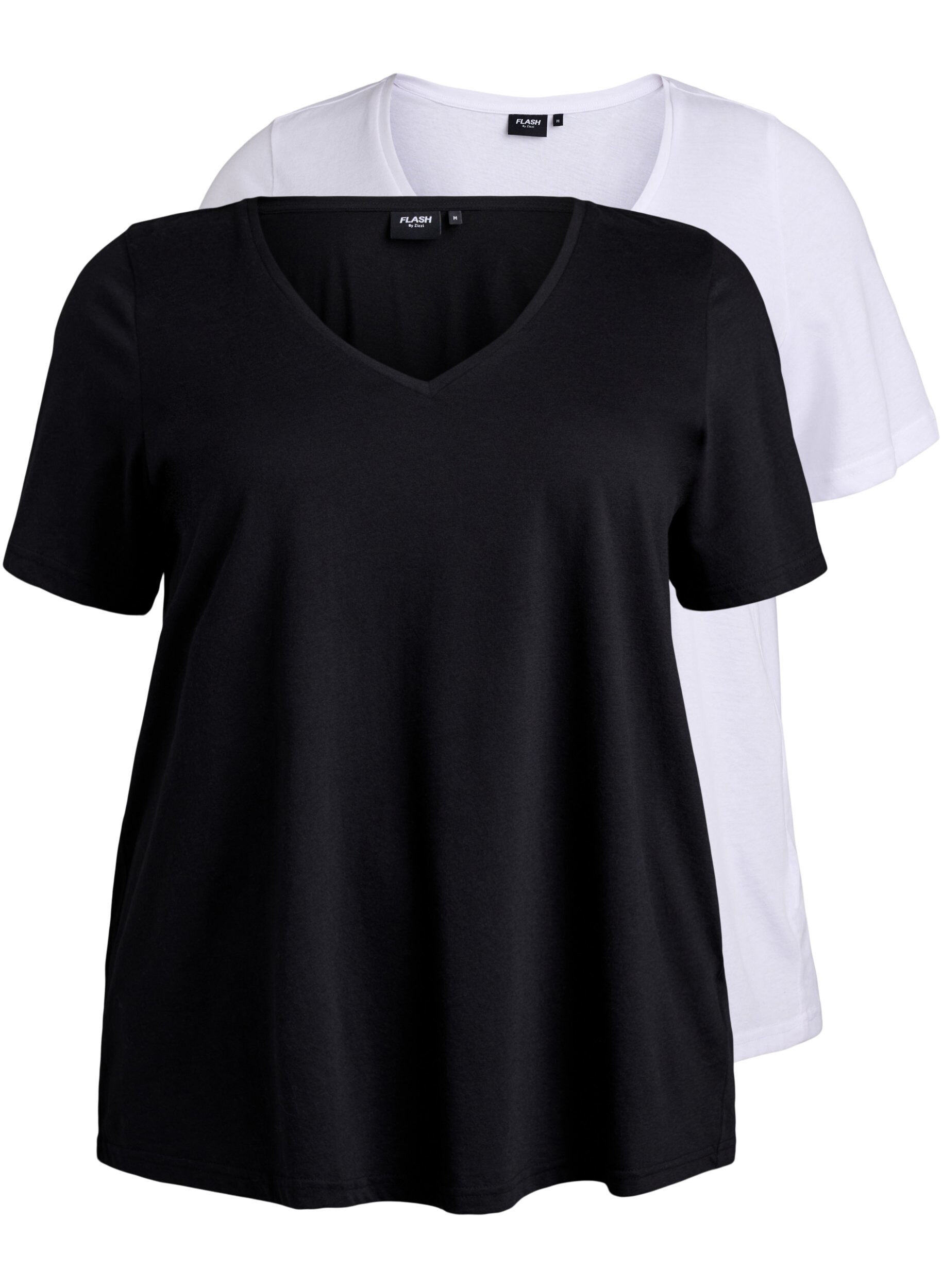FLASH - 2-pack T-shirts met V-hals
