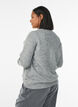 Trui met parelborduursel, Grijs, Model image number 2