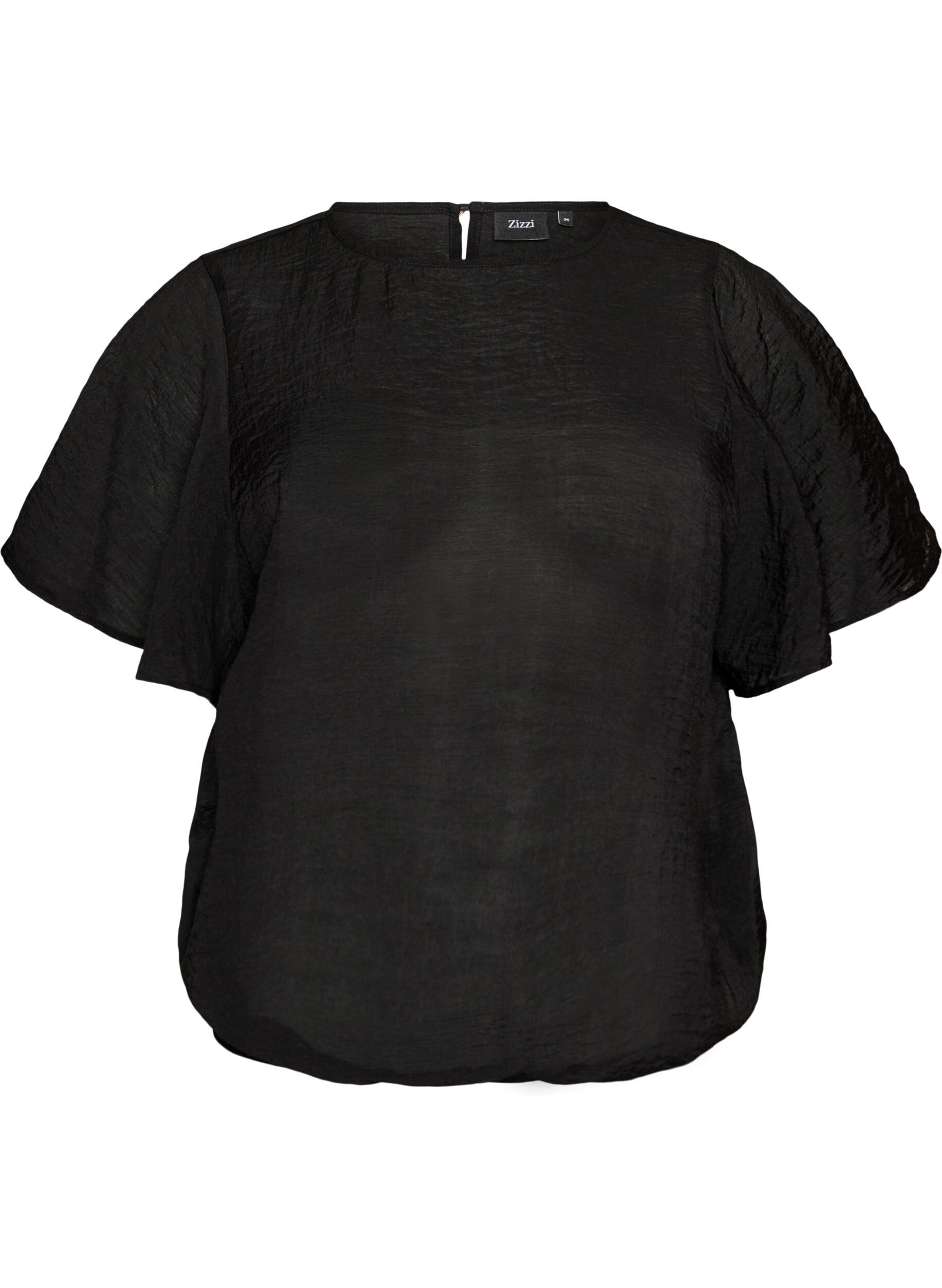 ZizziBlouse met ballonavorm en vleermuismouwen, Zwart, Packshot image number 0