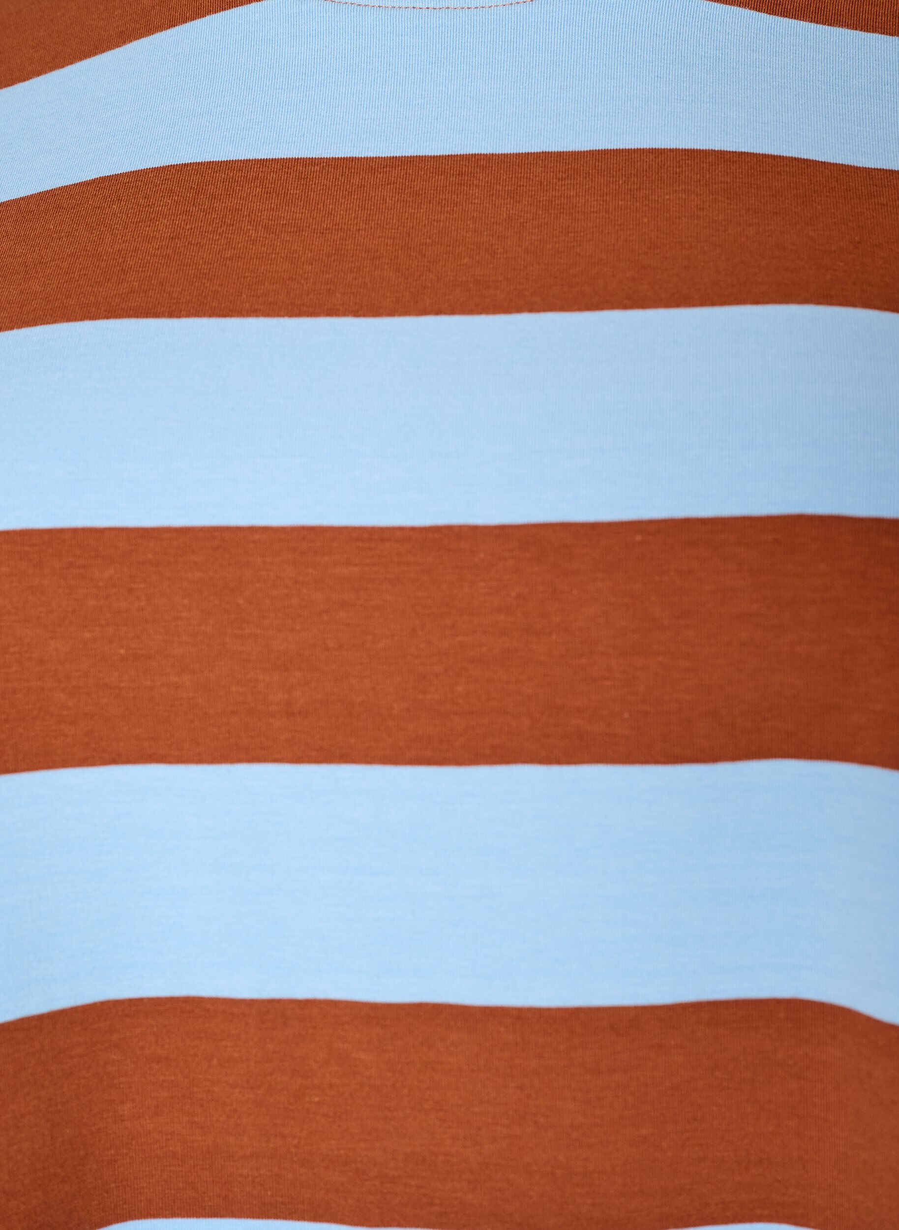 ZizziOversized T-shirt met strepen en 1/2 mouwen, Blauw, Packshot image number 2