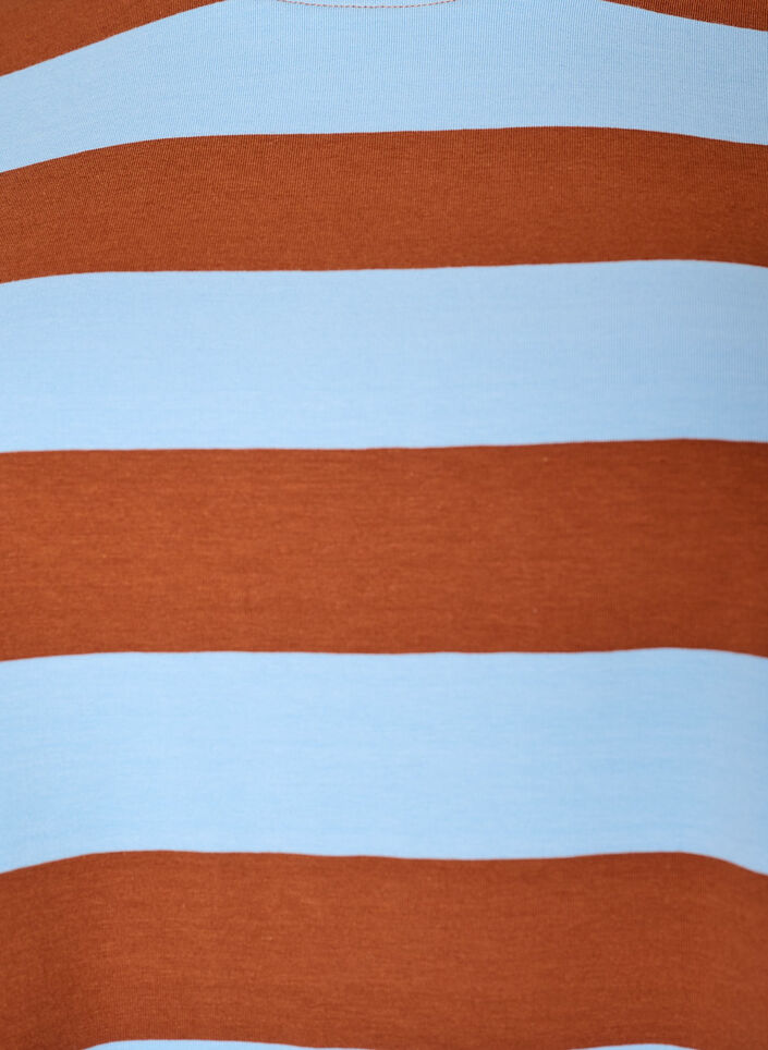 Oversized T-shirt met strepen en 1/2 mouwen, Blauw, Packshot image number 2