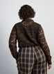 Kanten shirt met parelknopen, Bruin, Model image number 2