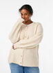 Cardigan met wol en alpaca en decoratieve knopen, Beige, Model image number 0