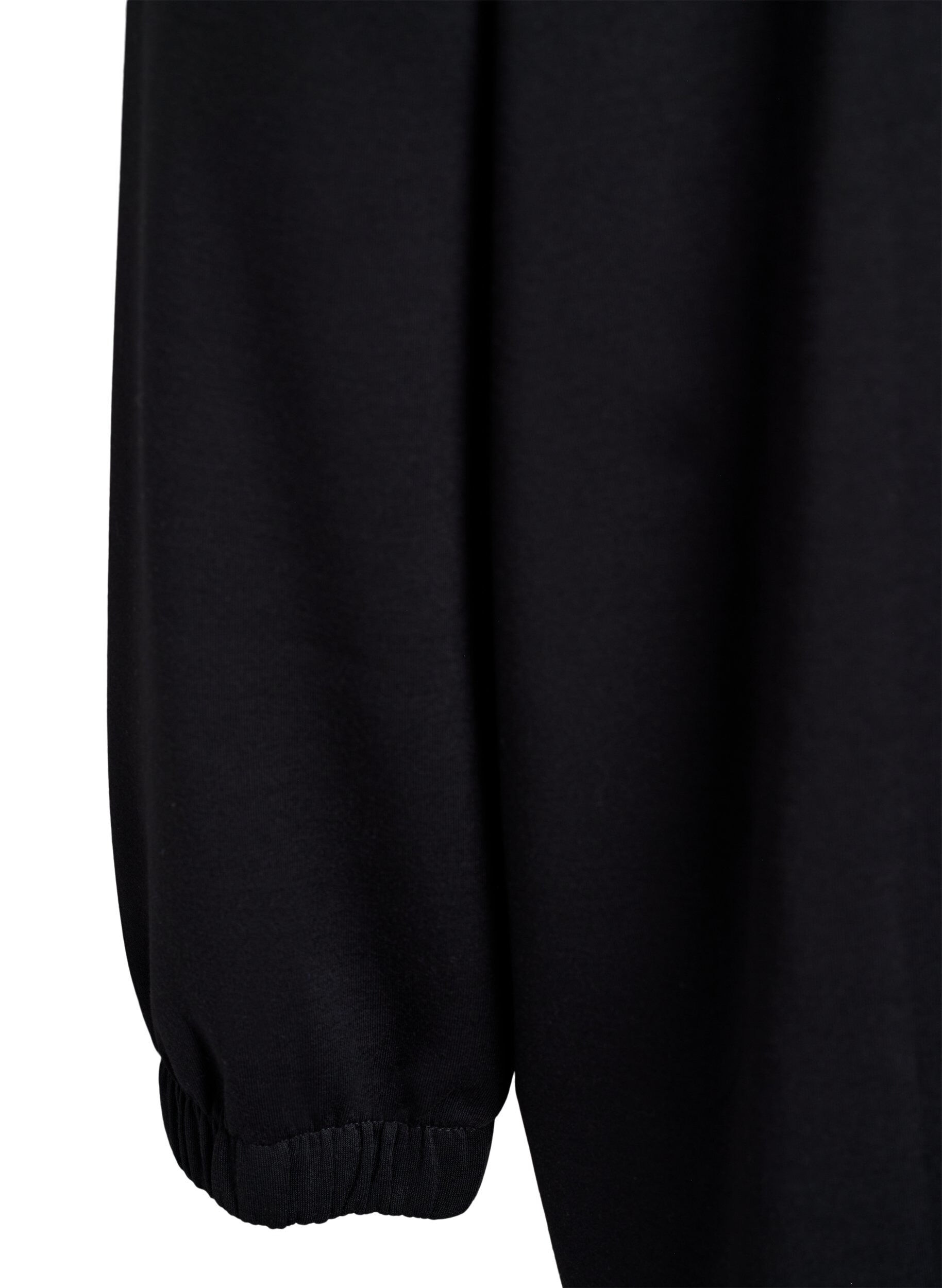 ZizziA-vormige jurk met col, Zwart, Packshot image number 3