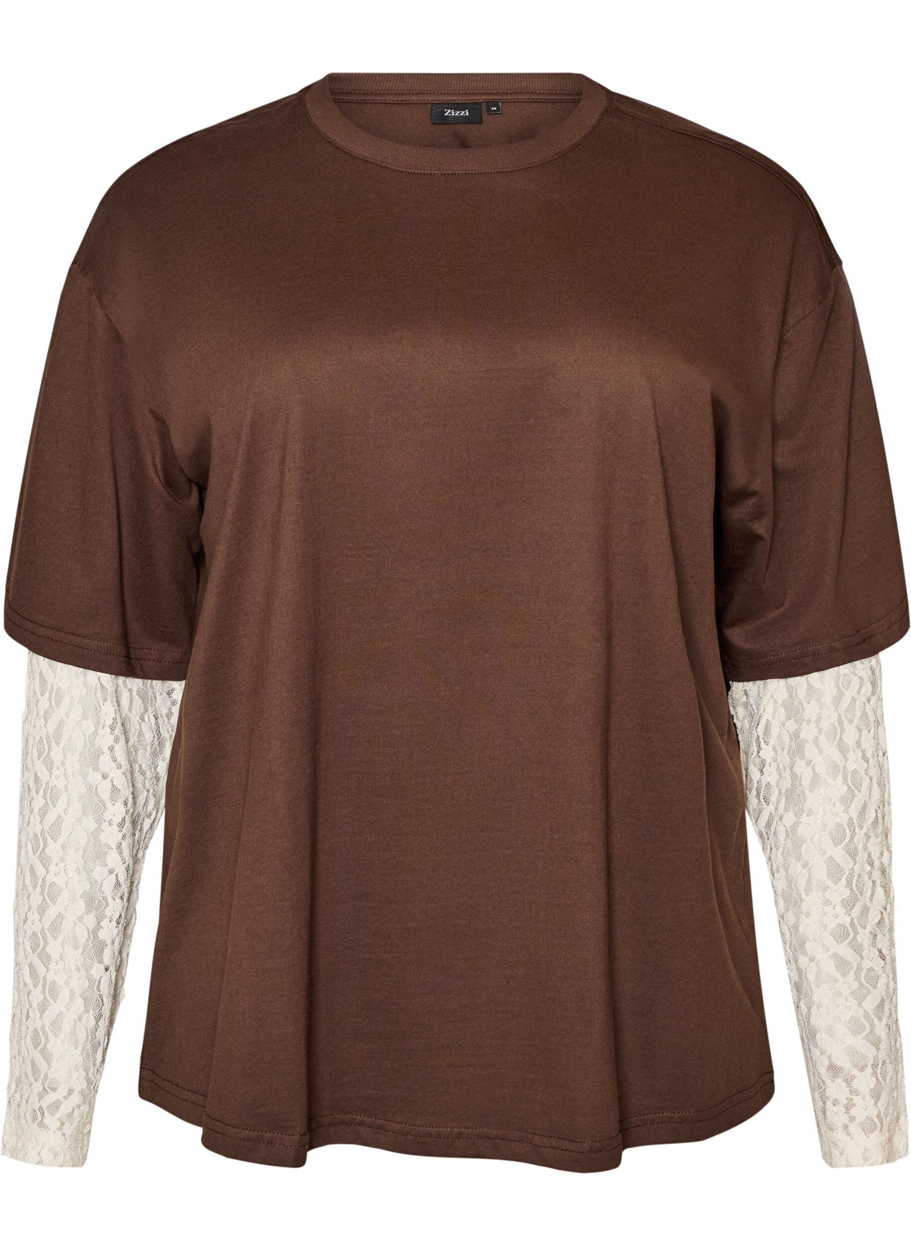 Los T-shirt met lange kanten mouwen