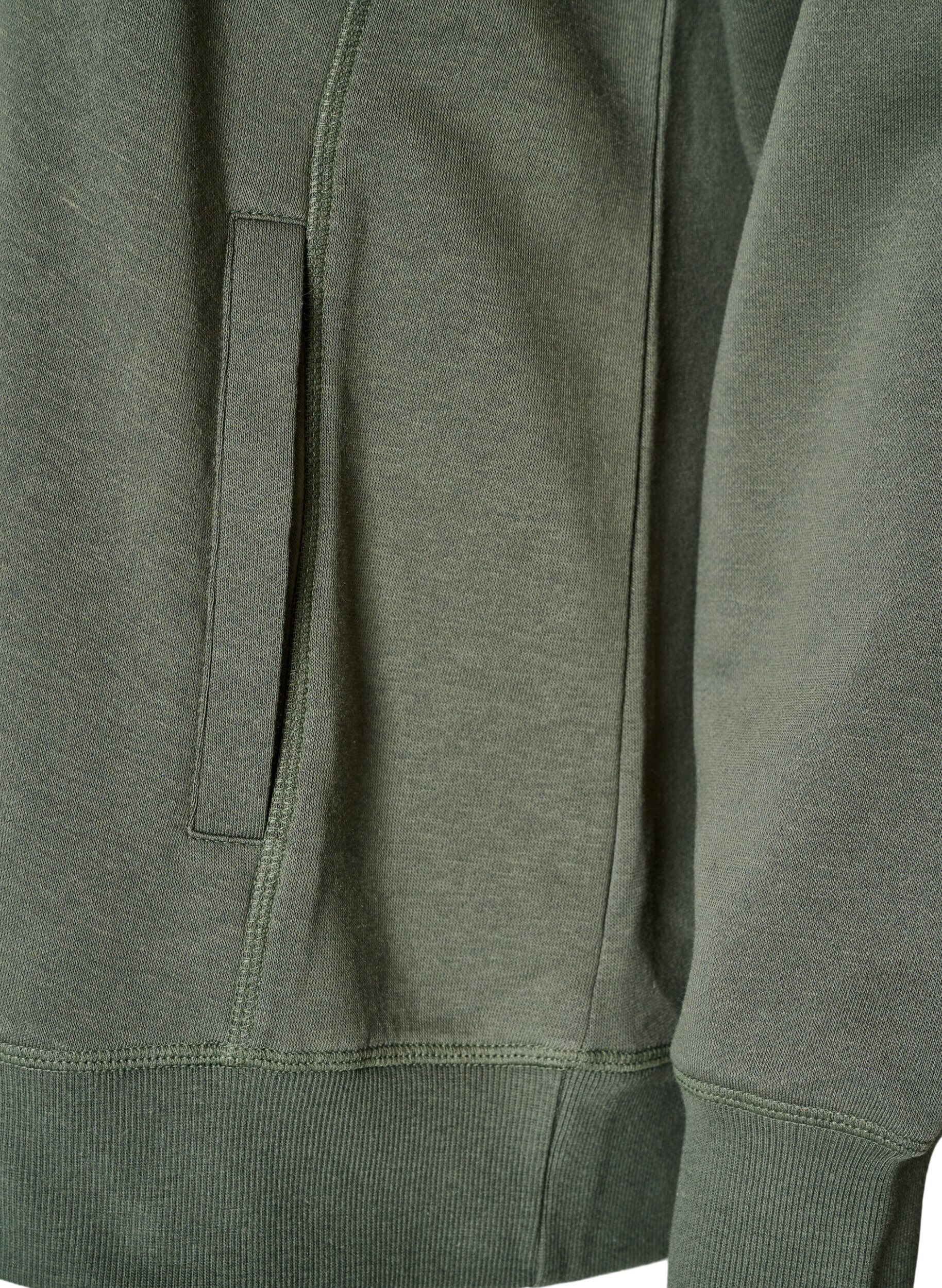 ZizziSweatshirt met hoge kraag en zakken, Groen, Packshot image number 3